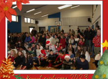 Red Illustrative Merry Christmas Greeting Photo Facebook Post - 11