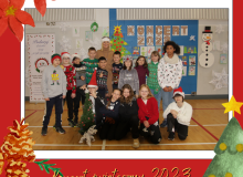 Red Illustrative Merry Christmas Greeting Photo Facebook Post - 27