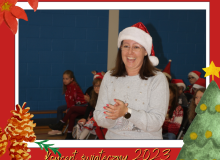 Red Illustrative Merry Christmas Greeting Photo Facebook Post - 65